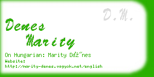 denes marity business card